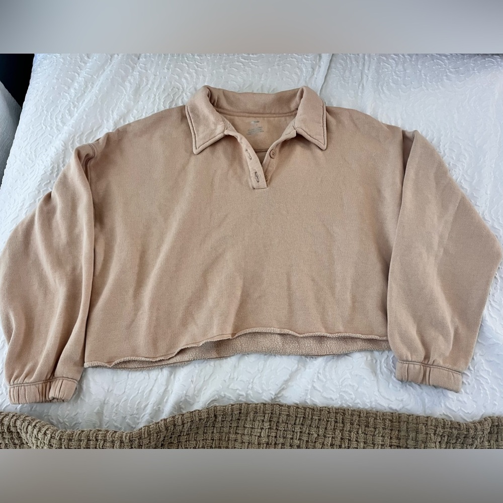 Aerie cropped bottom crew neck